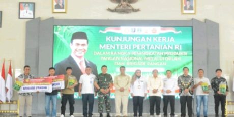 Kunjungan Kerja Menteri Pertanian RI Dalam Rangka Peningkatan Produksi Pangan Nasional Melalui Oplah Dan Brigade Pangan