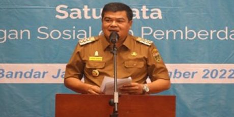 Bupati Lampung Tengah Menghadiri dan Membuka Acara Rapat Koordinasi Pendataan Awal Registrasi Sosial Ekonomi 2022