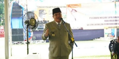 Bupati lamteng Musa Ahmad Melantikan dan Pengambilan Sumpah 124 Pegawai Pemkab Lamteng