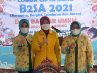 KETUA TP PKK KABUPATEN LAMPUNG TENGAH HADIRI ACARA LOMBA CIPTA MENU B2SA (BERAGAM,BERGIZI, SEIMBANG, DAN AMAN) & BAZAR UMKM PANGAN LOKAL SE-PROVINSI LAMPUNG