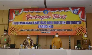 Bunda Paud Kabupaten Lampung Tengah Mardiana Musa Ahmad Hadiri Bimtek PAUD HI